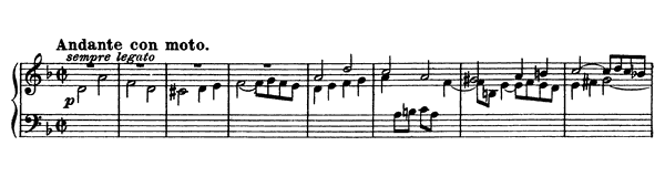Excerpt from a Bach musical score